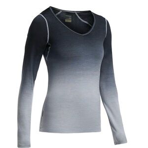 Icebreaker Merino Base Layer Top Size Small Oasis Dawn Grey 200 Hiking